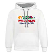 Load image into Gallery viewer, WHS License Plate Contrast Hoodie - white/gray