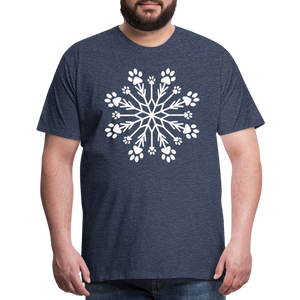 Paw Snowflake Premium T-Shirt - heather blue