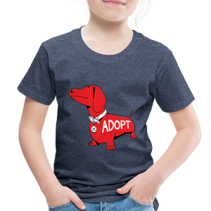 "Big Red Dog" Toddler Premium T-Shirt - heather blue