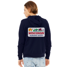 Load image into Gallery viewer, WHS License Plate Bella + Canvas Unisex Full Zip Hoodie - navy