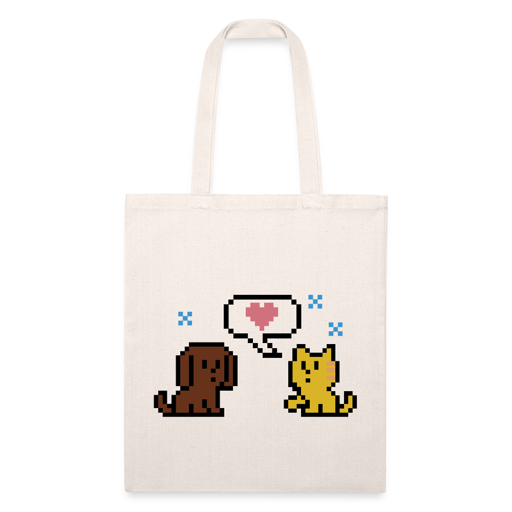 
                  
                    8-Bit Dog & Cat Recycled Tote Bag - natural
                  
                