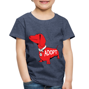 "Big Red Dog" Toddler Premium T-Shirt - heather blue