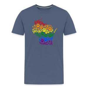 Pride Paws Classic Premium T-Shirt - heather blue