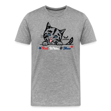 Load image into Gallery viewer, Red White &amp; Mew Classic Premium T-Shirt - heather gray