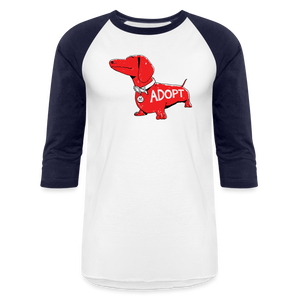 "Big Red Dog" Baseball T-Shirt - white/navy