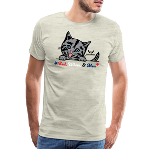 Red White & Mew Classic Premium T-Shirt - heather oatmeal