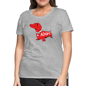 "Big Red Dog" Contoured Premium T-Shirt - heather gray