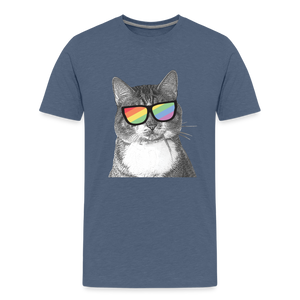 Pride Cat Kids' Premium T-Shirt - heather blue