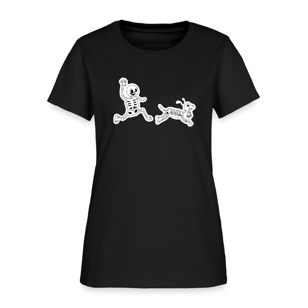 Skeleton Friends Contoured T-Shirt - black