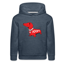 Load image into Gallery viewer, &quot;Big Red Dog&quot; Kids‘ Premium Hoodie - heather denim