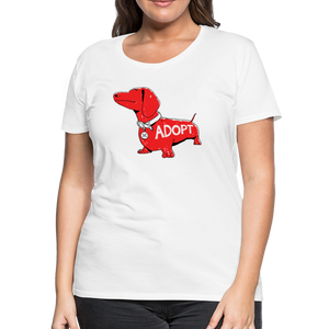 "Big Red Dog" Contoured Premium T-Shirt - white