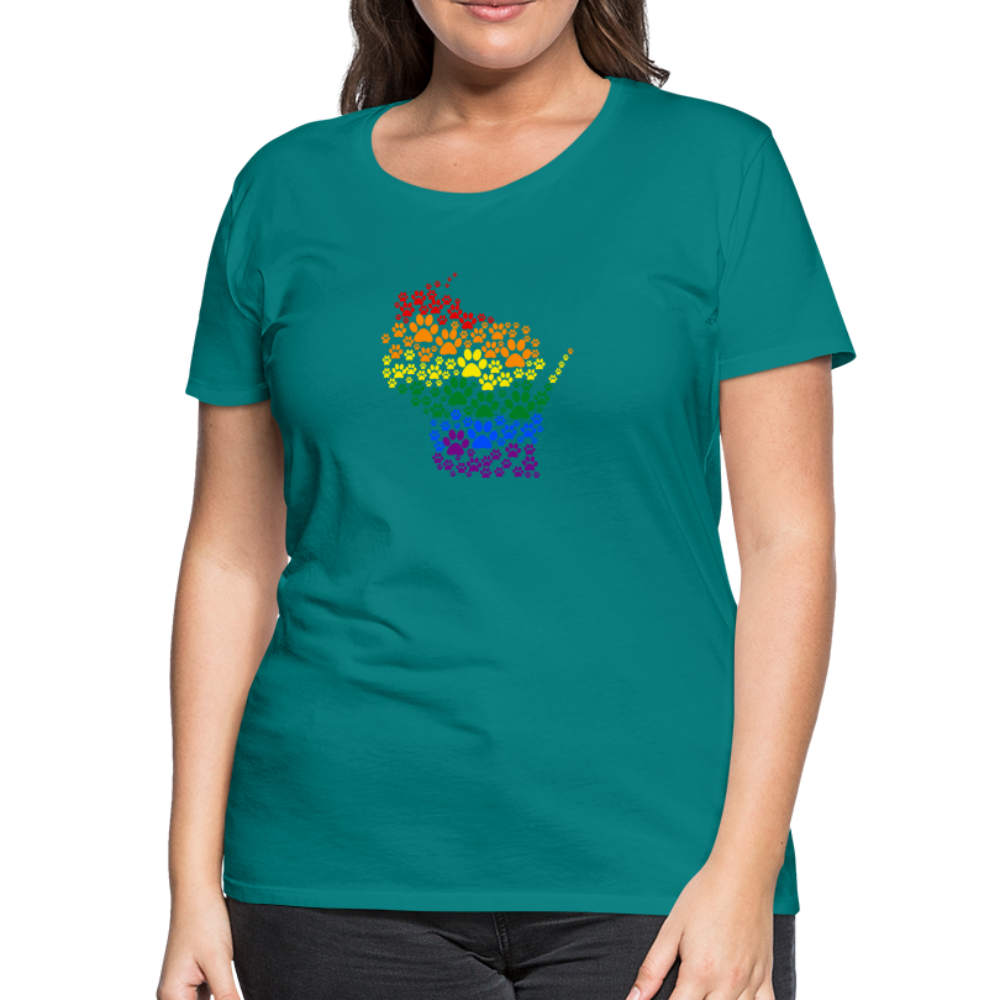 
                  
                    Pride Paws Contoured Premium T-Shirt - teal
                  
                