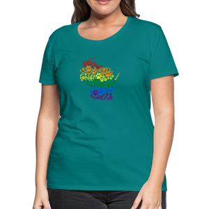 Pride Paws Contoured Premium T-Shirt - teal