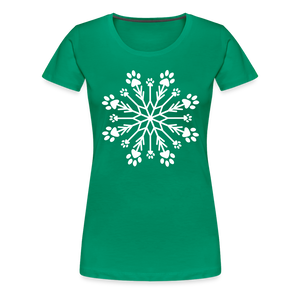 Paw Snowflake Premium T-Shirt - kelly green