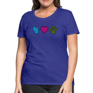 WI Loves Pets Contoured Premium T-Shirt - royal blue