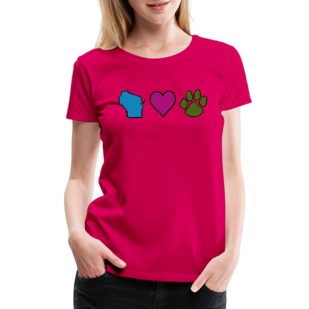 
                  
                    WI Loves Pets Contoured Premium T-Shirt - dark pink
                  
                