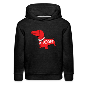 "Big Red Dog" Kids‘ Premium Hoodie - charcoal grey