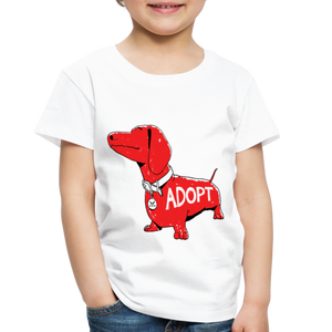 "Big Red Dog" Toddler Premium T-Shirt - white