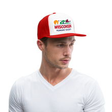 Load image into Gallery viewer, WHS License Plate Trucker Cap - white/red