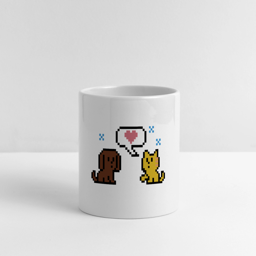 
                  
                    8-Bit Dog & Cat Mug with Heart Handle - white
                  
                
