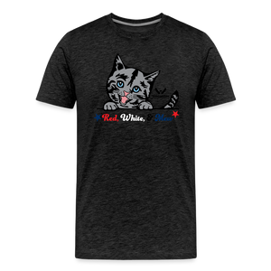 Red White & Mew Classic Premium T-Shirt - charcoal grey