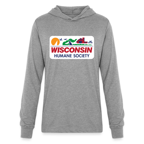 WHS License Plate Long Sleeve Hoodie Shirt - heather grey