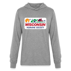 WHS License Plate Long Sleeve Hoodie Shirt - heather grey