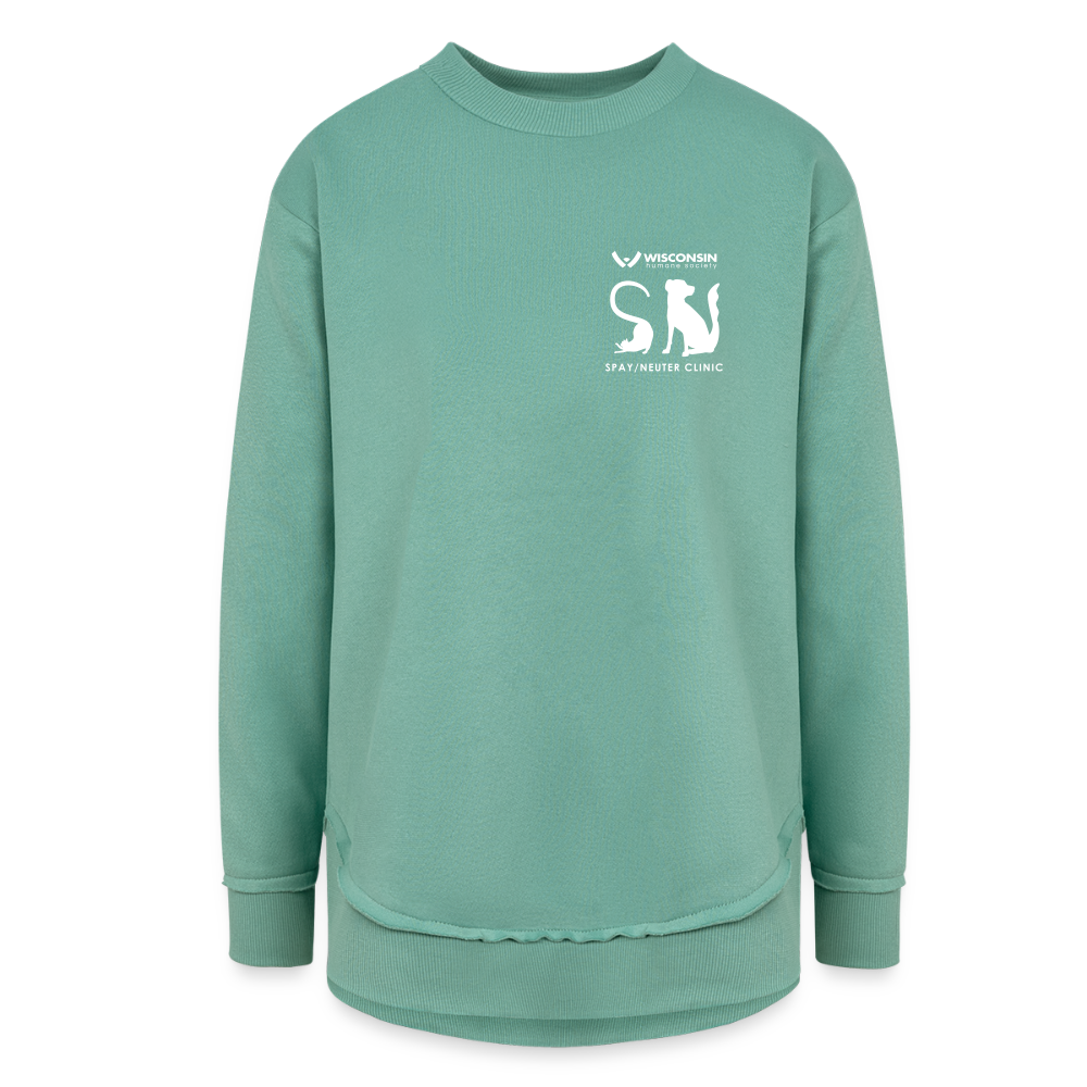 Spay/Neuter Clinic Weekend Tunic Fleece Sweatshirt - saltwater