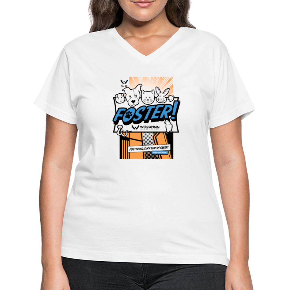 
                  
                    Foster Comic Contoured V-Neck T-Shirt - white
                  
                