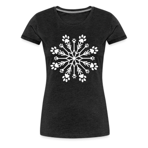 Paw Snowflake Premium T-Shirt - charcoal grey