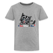 Load image into Gallery viewer, Red White &amp; Mew Kids&#39; Premium T-Shirt - heather gray