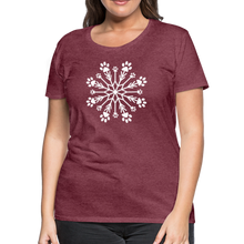 Load image into Gallery viewer, Paw Snowflake Premium T-Shirt - heather burgundy