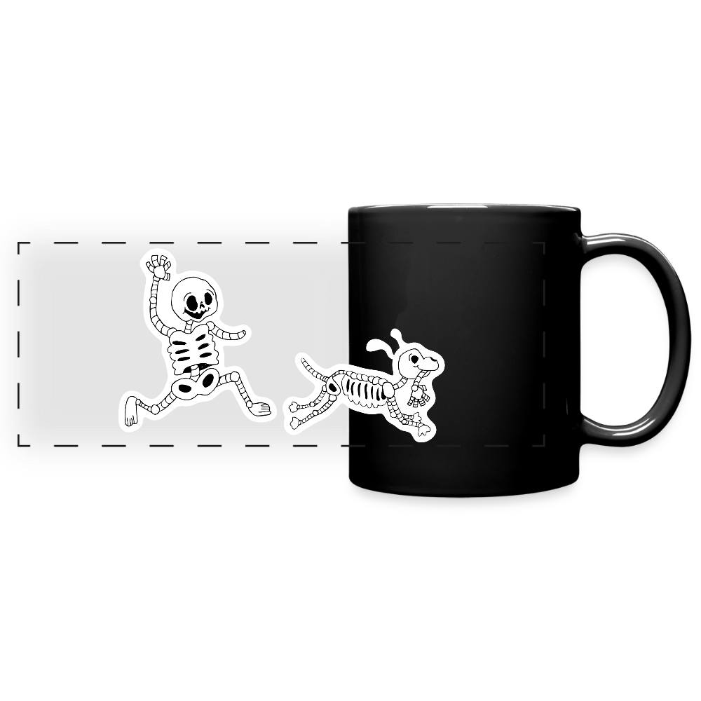 Skeleton Friends Panoramic Mug - black