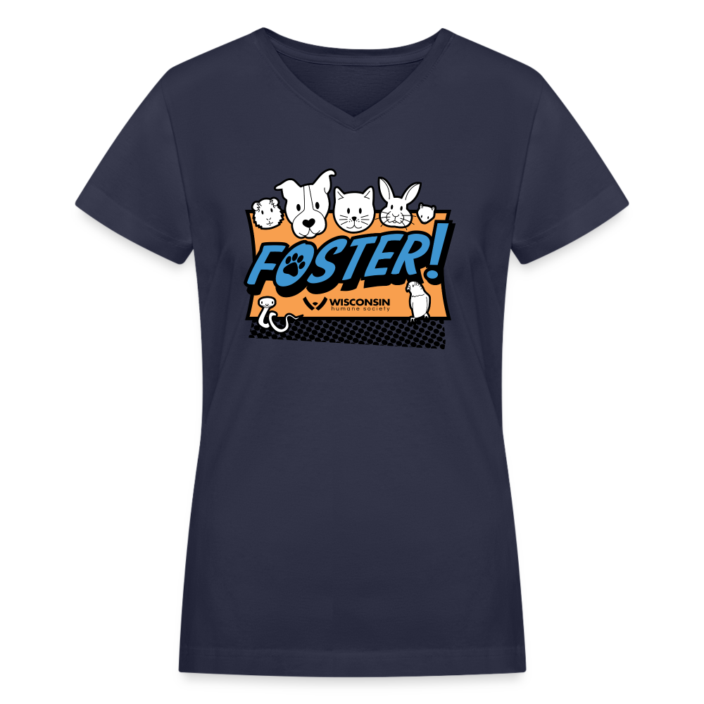 
                  
                    Foster Logo Contoured V-Neck T-Shirt - navy
                  
                