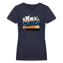 Load image into Gallery viewer, Foster Logo Contoured V-Neck T-Shirt - navy