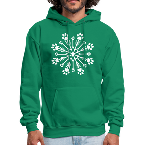 Paw Snowflake Classic Hoodie - kelly green