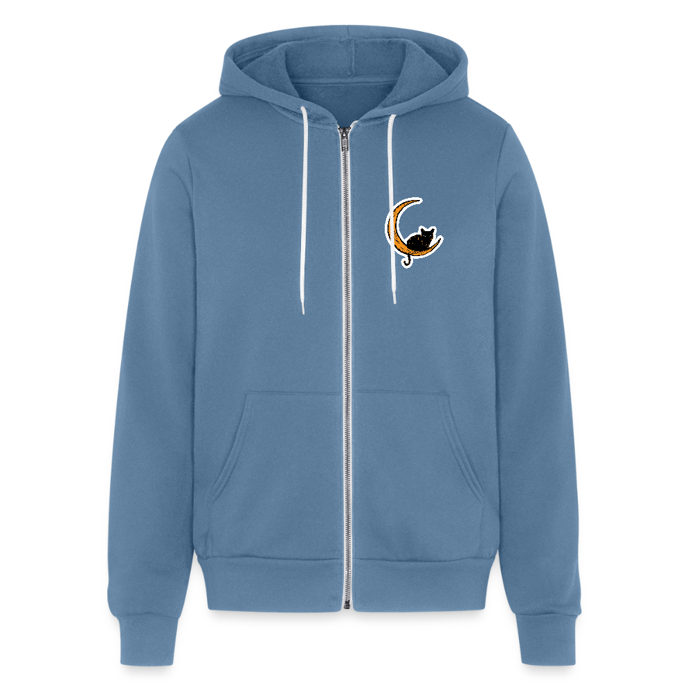 
                  
                    Moon Cat Bella + Canvas Unisex Full Zip Hoodie - steel blue
                  
                