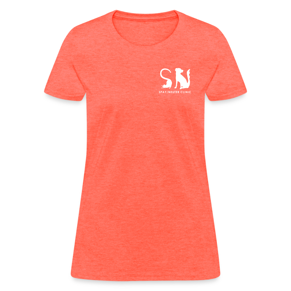 Spay/Neuter Clinic Contoured T-Shirt - heather coral