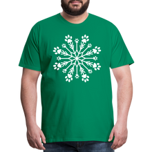 Load image into Gallery viewer, Paw Snowflake Premium T-Shirt - kelly green