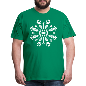 Paw Snowflake Premium T-Shirt - kelly green