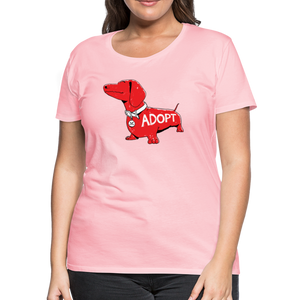 "Big Red Dog" Contoured Premium T-Shirt - pink