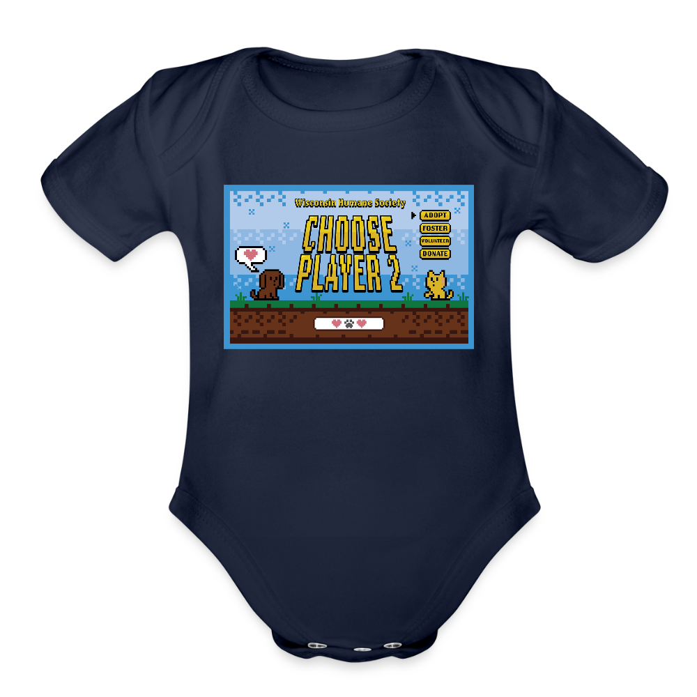 
                  
                    WHS Player 2 Organic Short Sleeve Baby Bodysuit - dark navy
                  
                