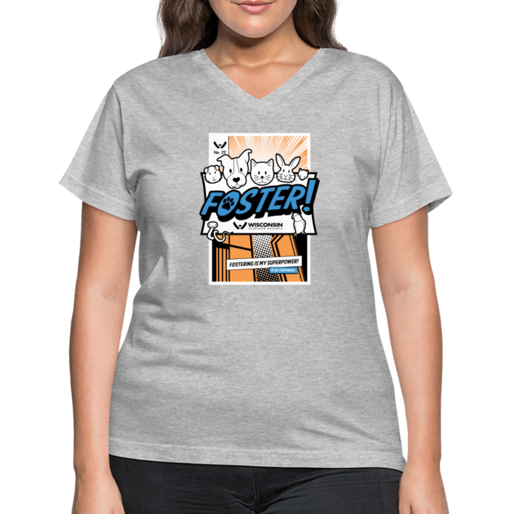 
                  
                    Foster Comic Contoured V-Neck T-Shirt - gray
                  
                