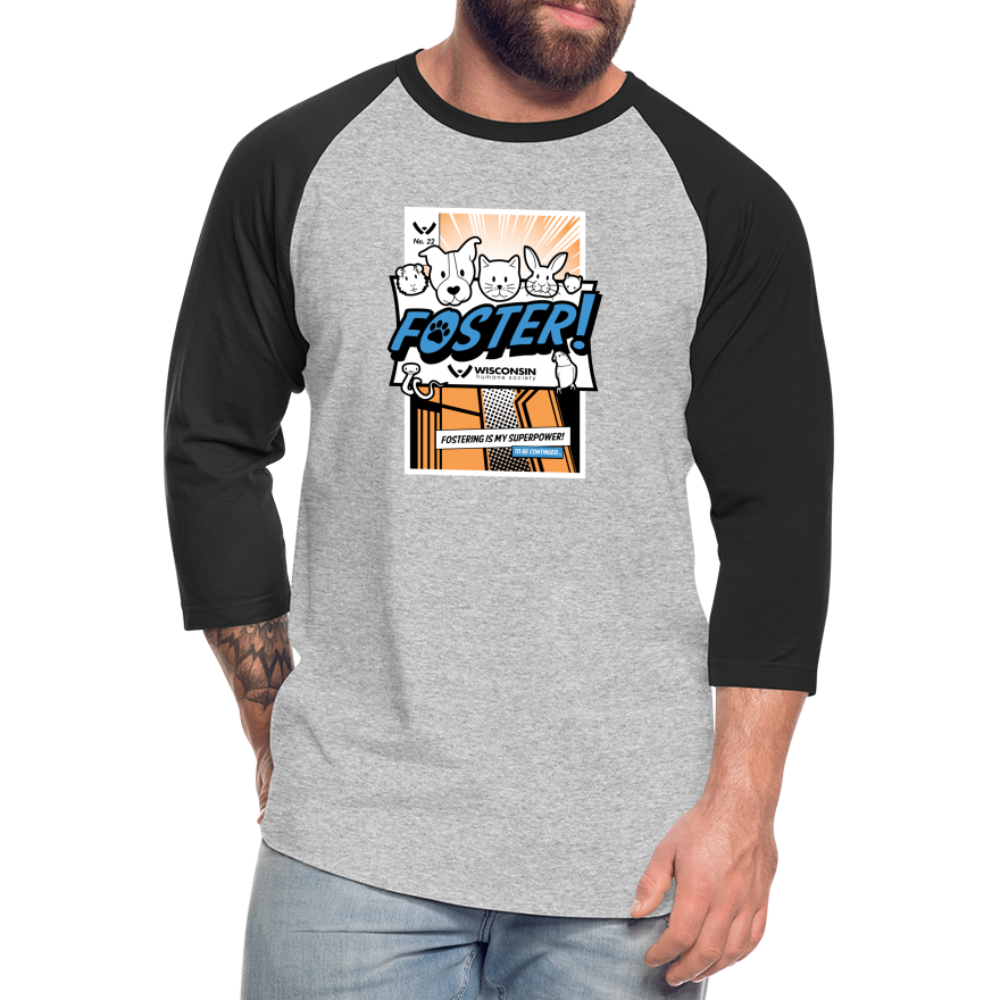 
                  
                    Foster Comic Baseball T-Shirt - heather gray/black
                  
                