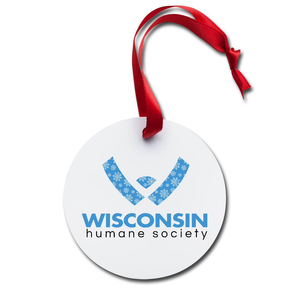 WHS Snow Logo Holiday Ornament - white