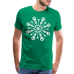 Paw Snowflake Premium T-Shirt - kelly green