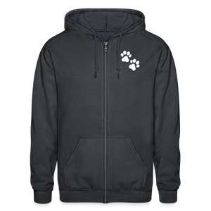 WHS Logo Heavy Blend Adult Zip Hoodie - deep heather