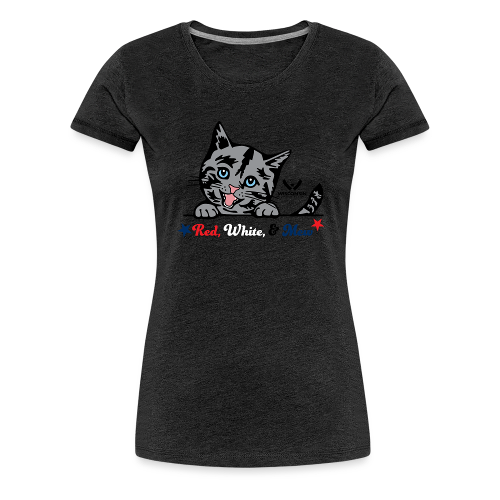 
                  
                    Red White & Mew Contoured Premium T-Shirt - charcoal grey
                  
                