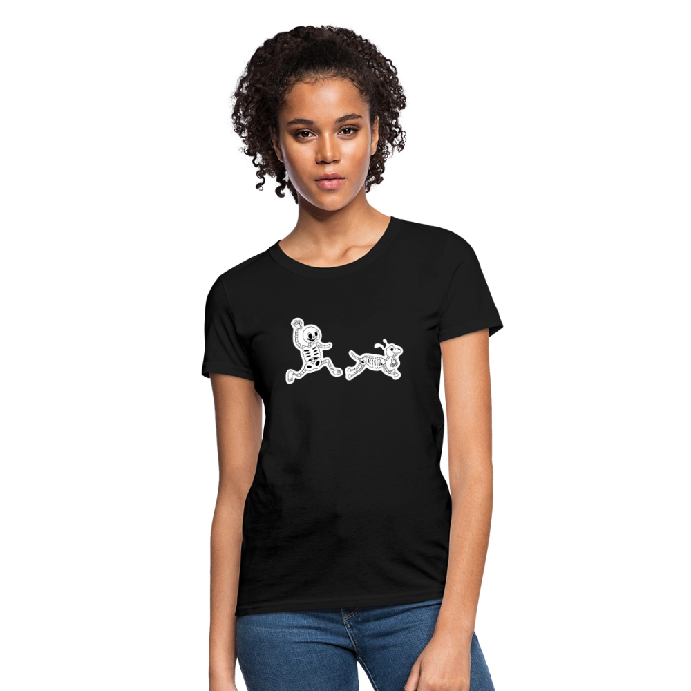 Skeleton Friends Contoured T-Shirt - black