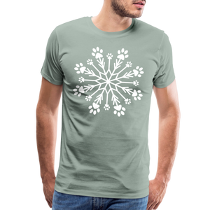 Paw Snowflake Premium T-Shirt - steel green